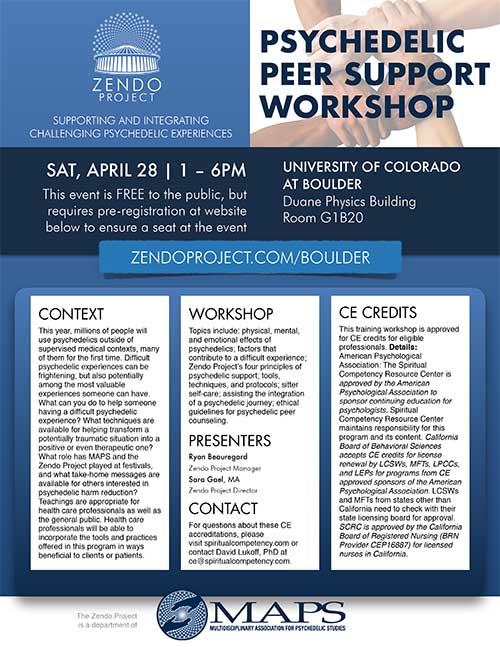 Boulder Peer Support Workshop on April 28, 2018